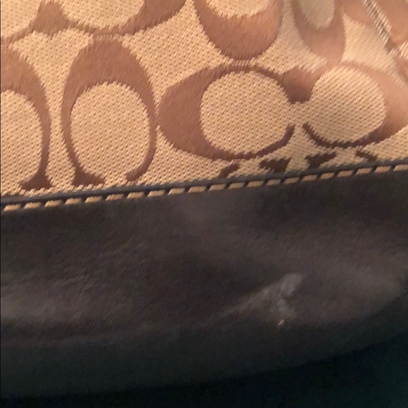 Coach Signature Hobo with Leather Trim - Picture 5 of 11